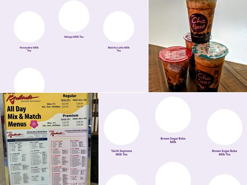 Chatime Bubble Tea Menu