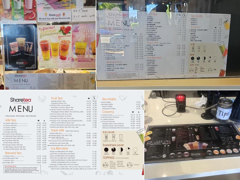 Sharetea Menu