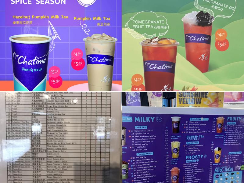 Chatime Menu