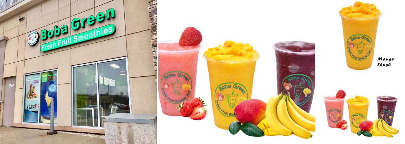 Boba Green Fresh Fruit Smoothies