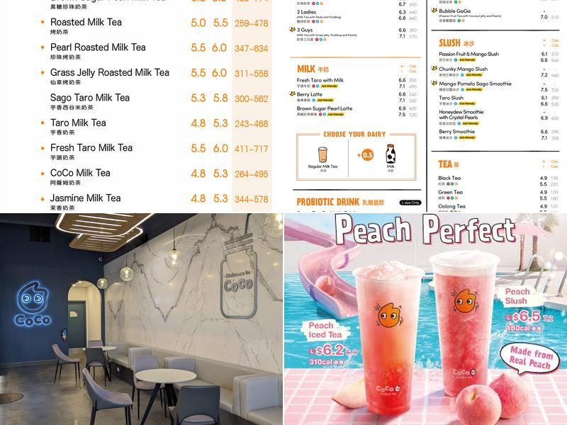 CoCo Fresh Tea & Juice Menu