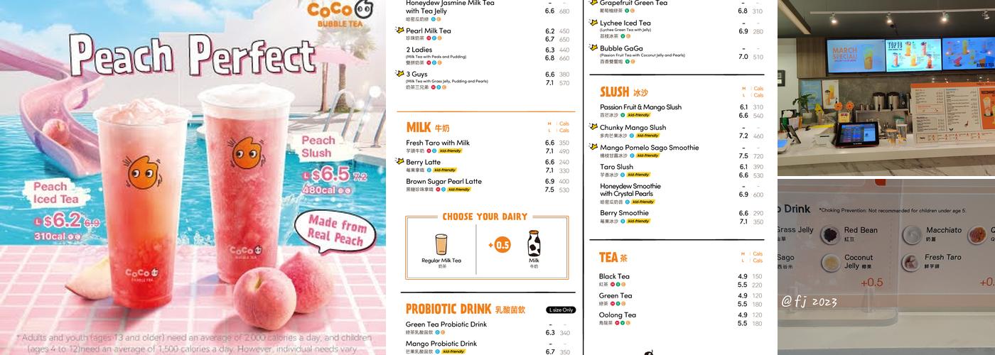 CoCo Fresh Tea & Juice Menu