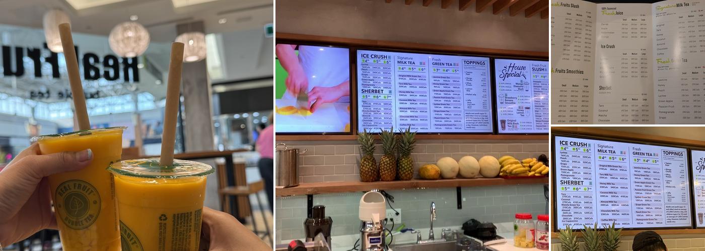 Real Fruit Bubble Tea Menu
