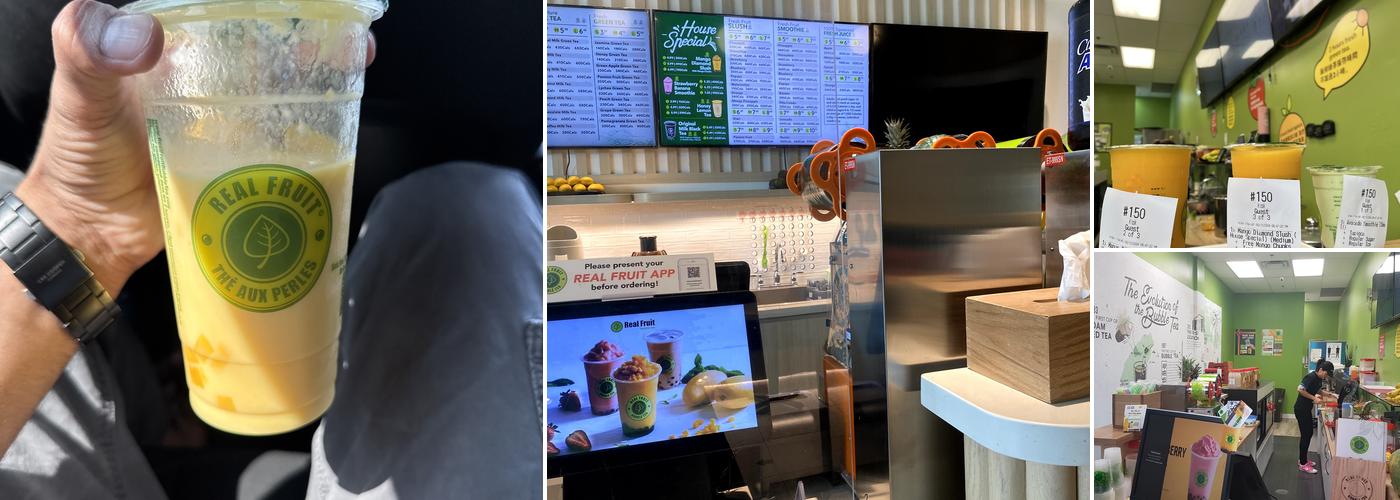 Real Fruit Bubble Tea Menu