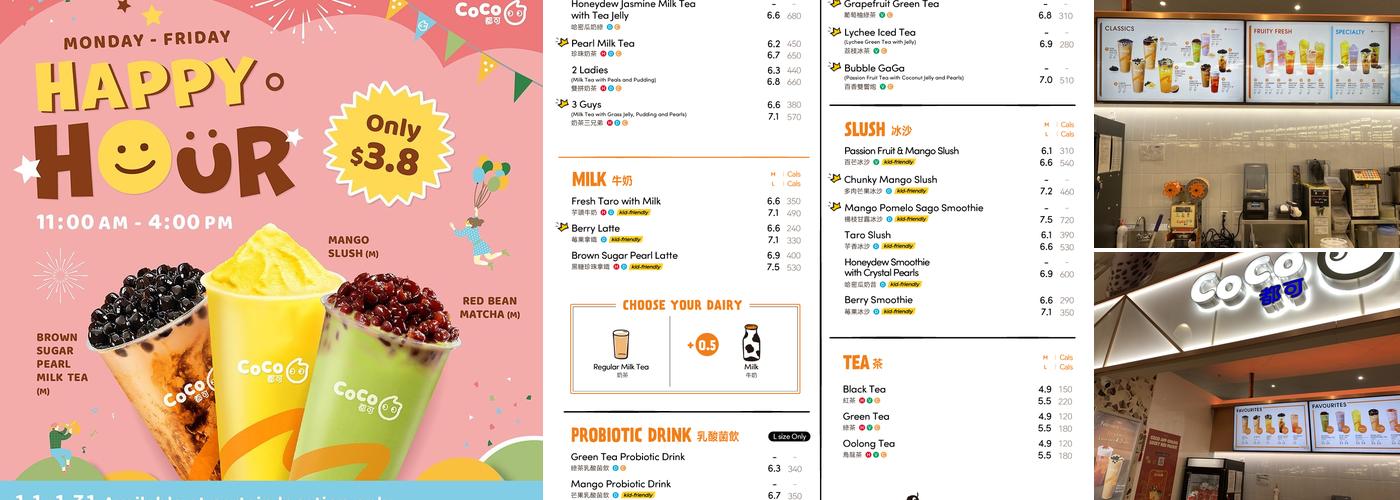 CoCo Fresh Tea & Juice Menu