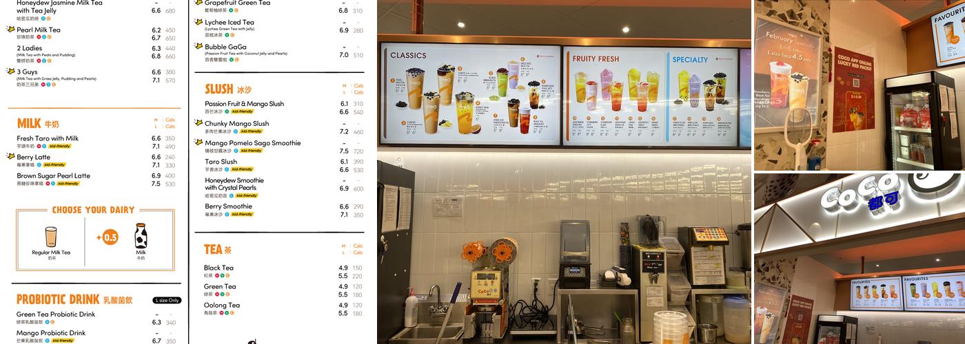 CoCo Fresh Tea & Juice Menu