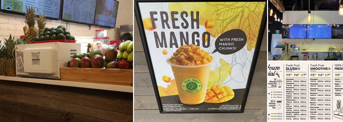 Real Fruit Bubble Tea Menu