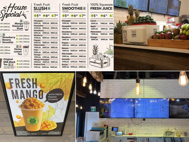 Real Fruit Bubble Tea Menu