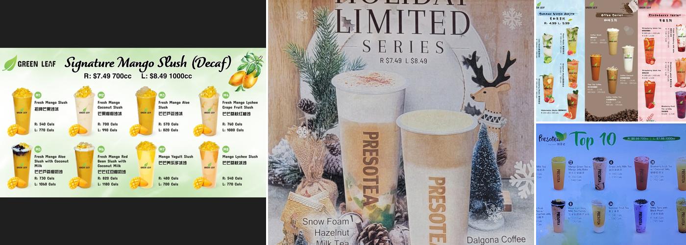 Green Leaf Bubble Tea Menu