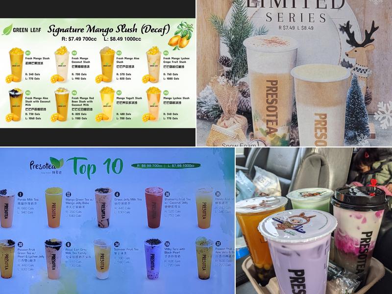 Green Leaf Bubble Tea Menu