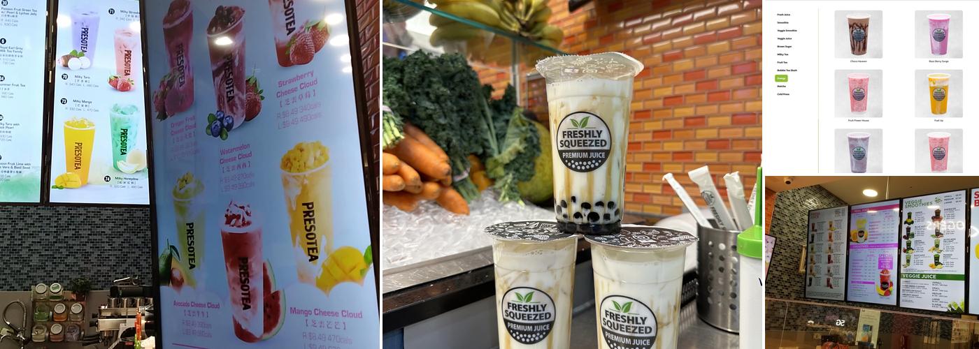 Freshly Squeezed Bubble Tea Menu