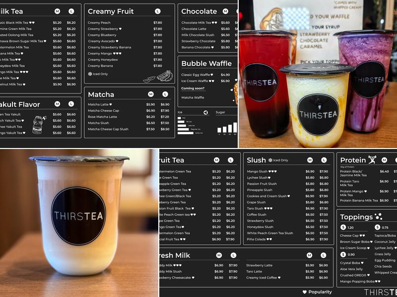 ThirsTEA Menu