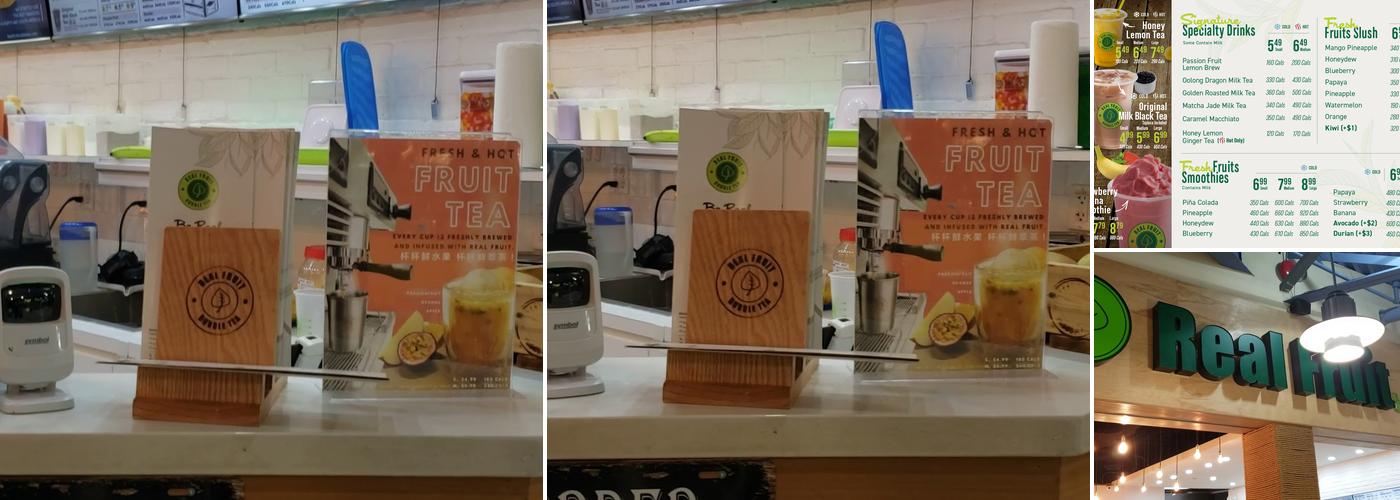 Real Fruit Bubble Tea Menu