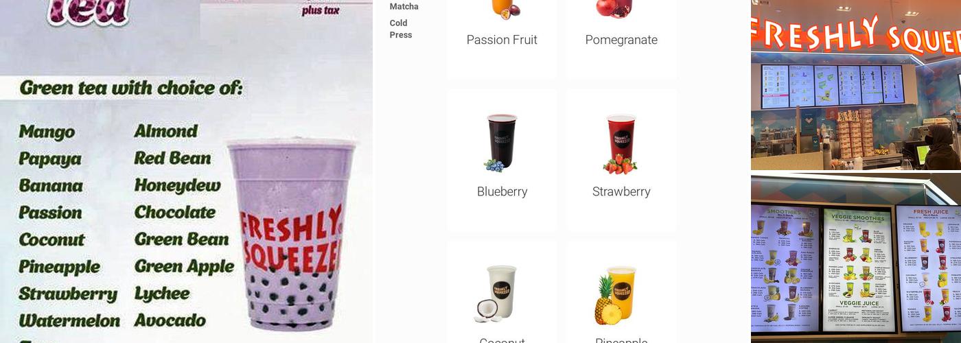 Freshly Squeezed Menu