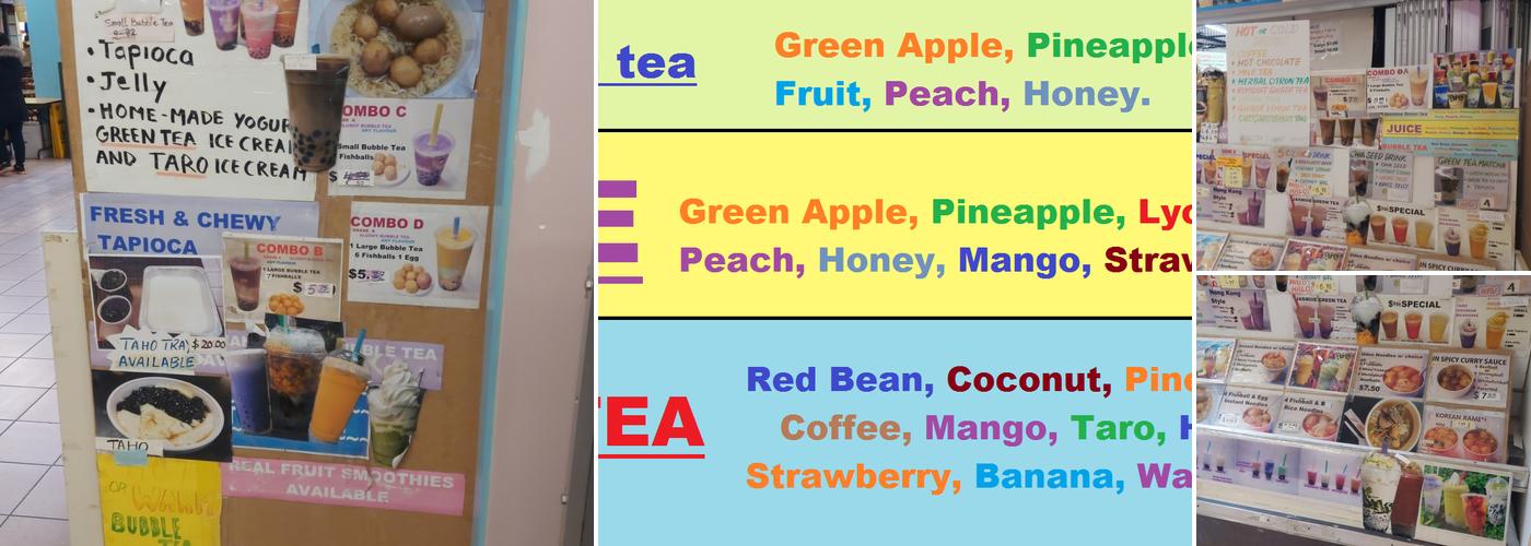 Phoenix Bubble Tea Menu