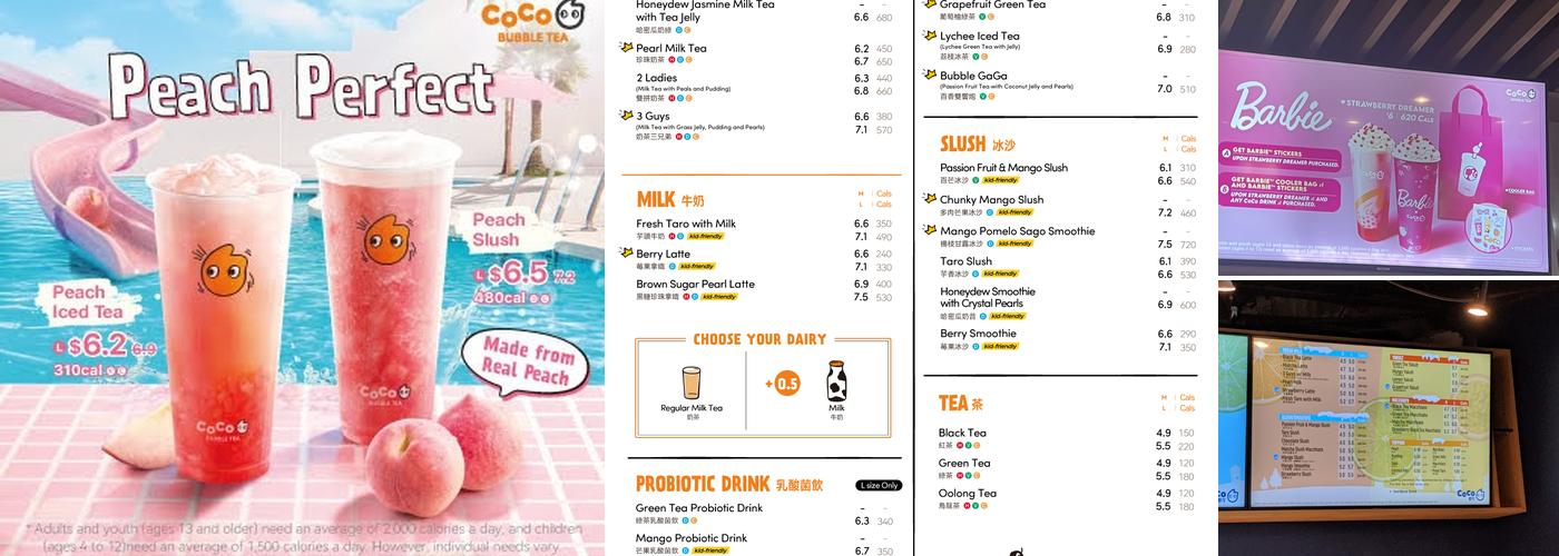 CoCo Fresh Tea & Juice Menu