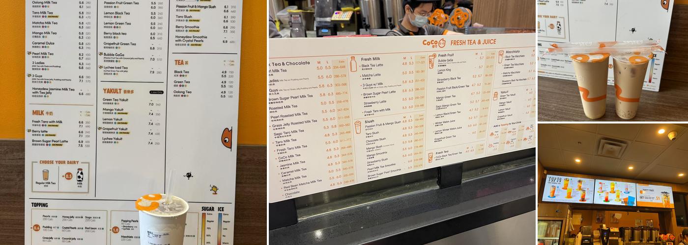 CoCo Fresh Tea & Juice Menu