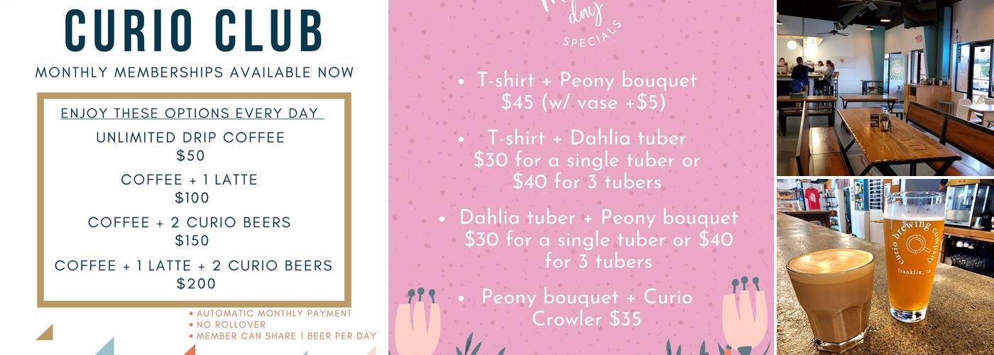 Curio Brewing Company Menu