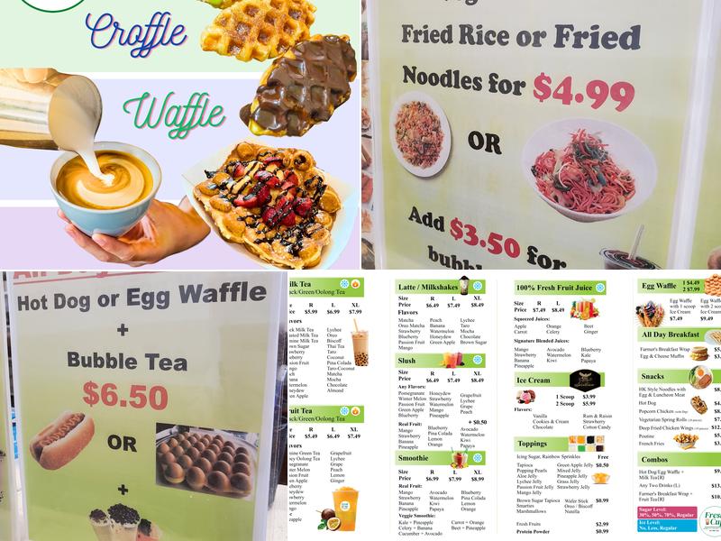 Fresh Cup - Bubble Tea Store Menu