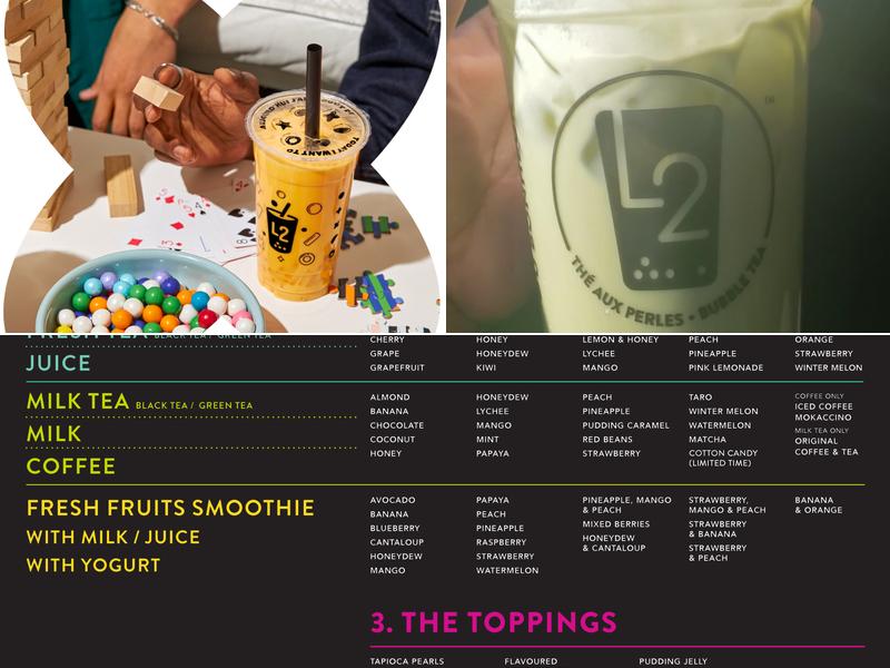 L2 Bubble Tea Menu