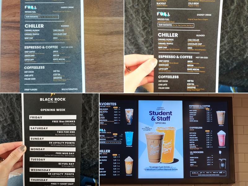 Black Rock Coffee Bar Menu