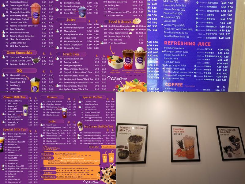 Chatime Menu