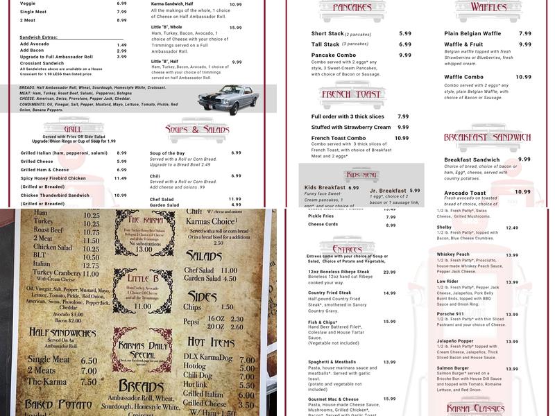 Karma Cafe Menu