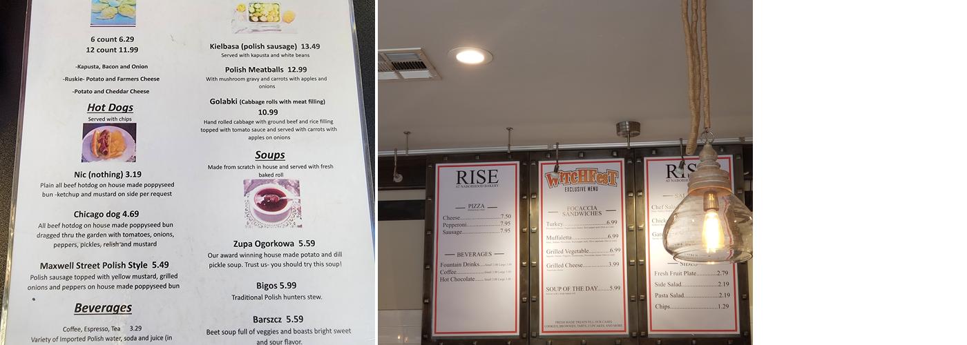 Rise by Good Day Menu