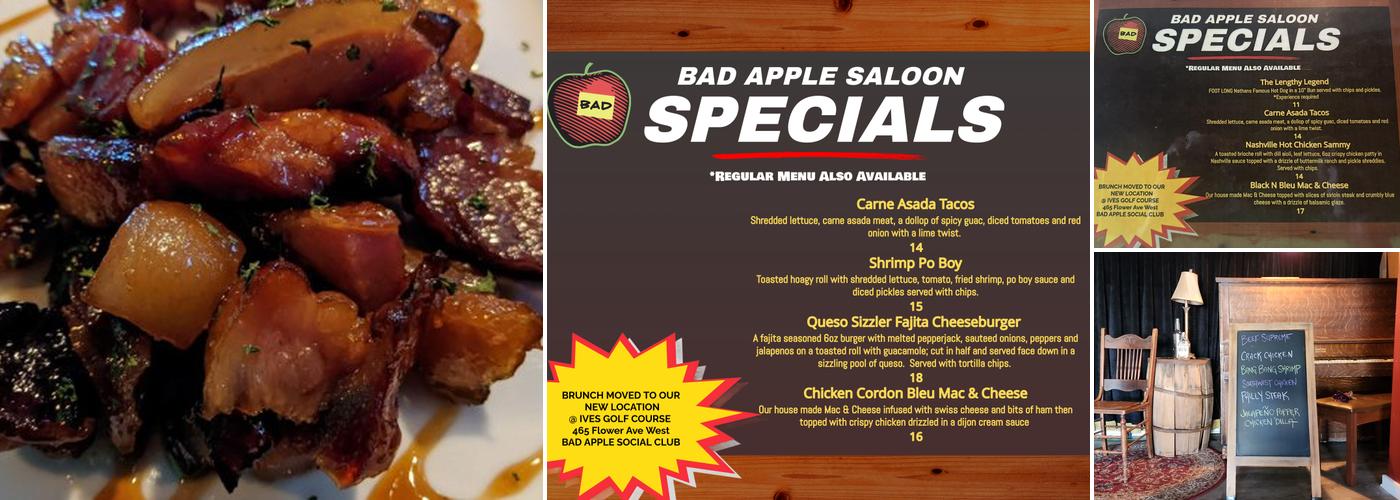 Bad Apple Saloon LLC Menu