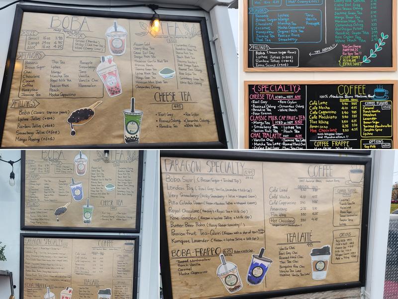 Paragon Tea Company Menu