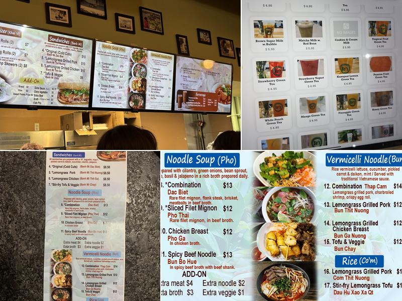 Be's Noodles, Banh Mi & Bubble Tea Menu