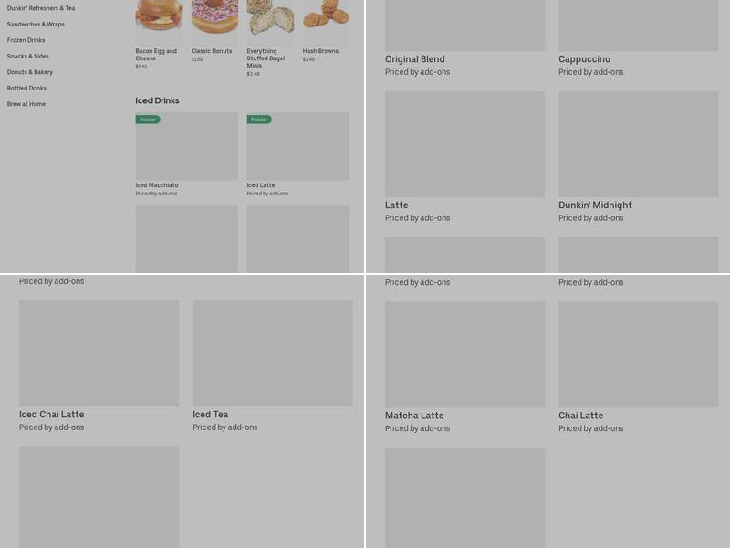 Dunkin' Menu