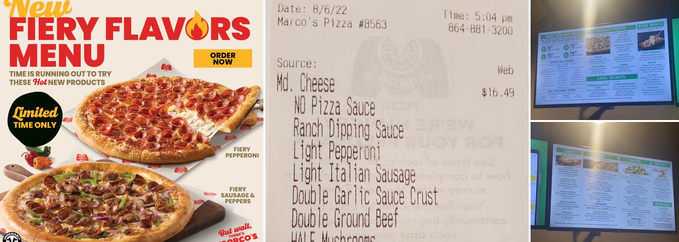 Marco's Pizza Menu