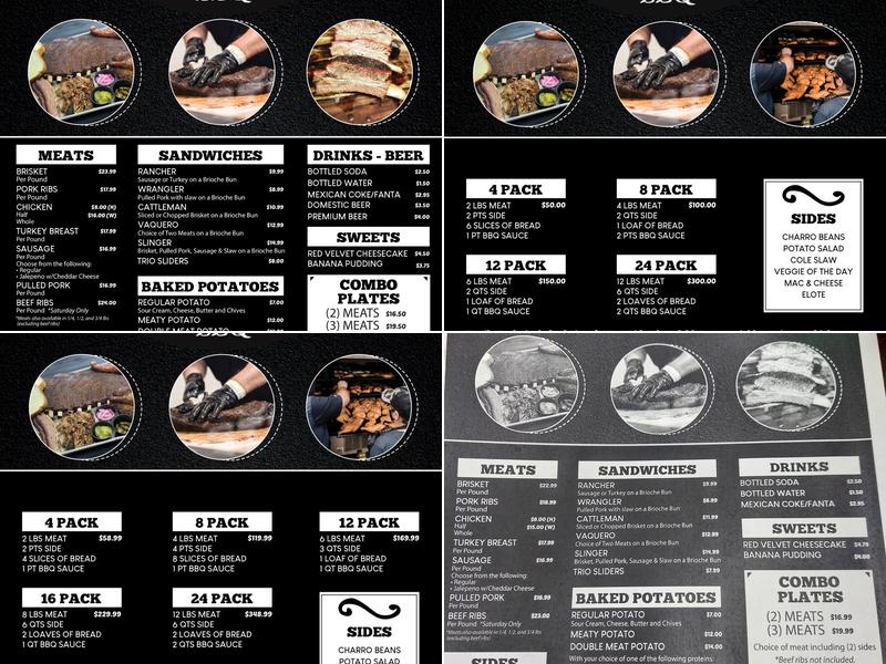 E's Smokin' BBQ Menu