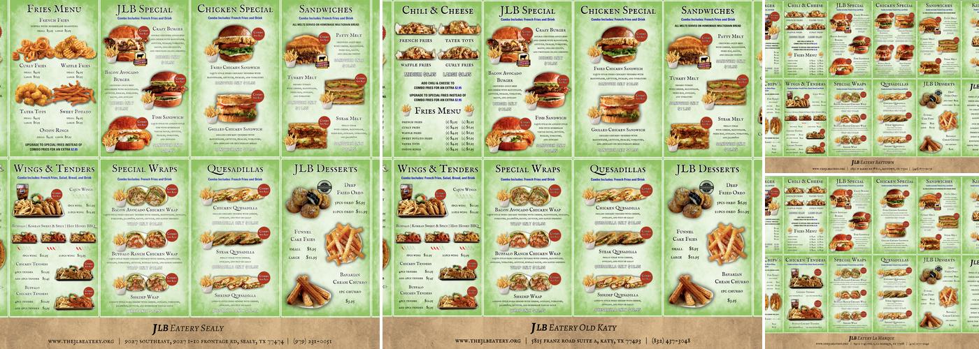 JLB Eatery Menu