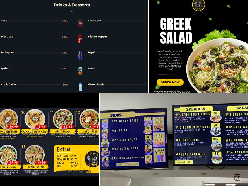 Stop-N-Go Gyros Menu