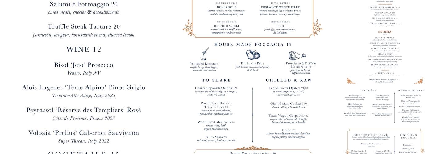 Monarch Restaurant Menu