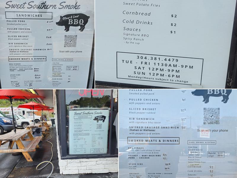 Sweet Southern Smoke BBQ Menu