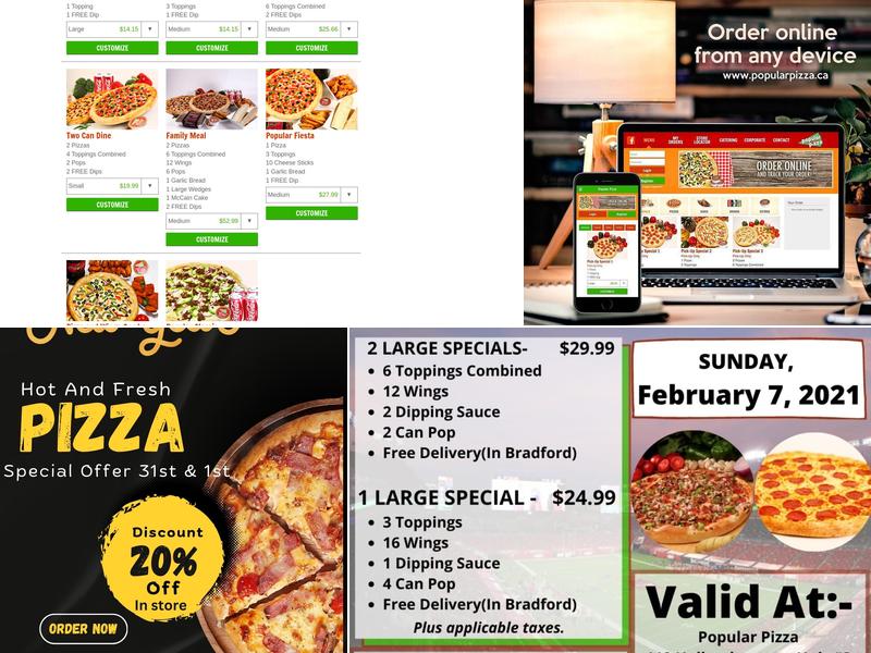 Popular Pizza Menu