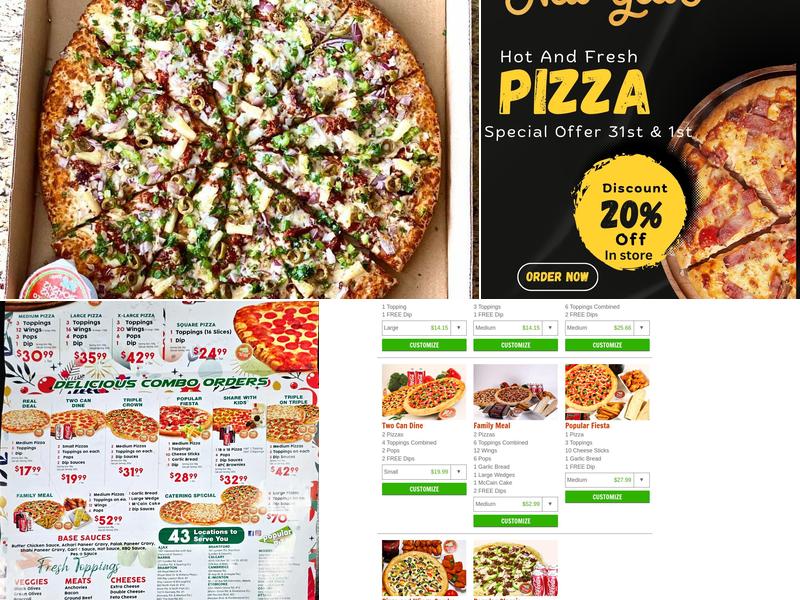 Popular Pizza Menu