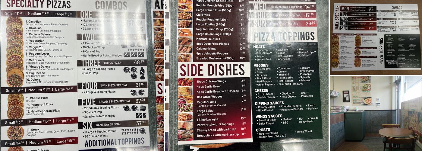 Regino's Pizza Menu