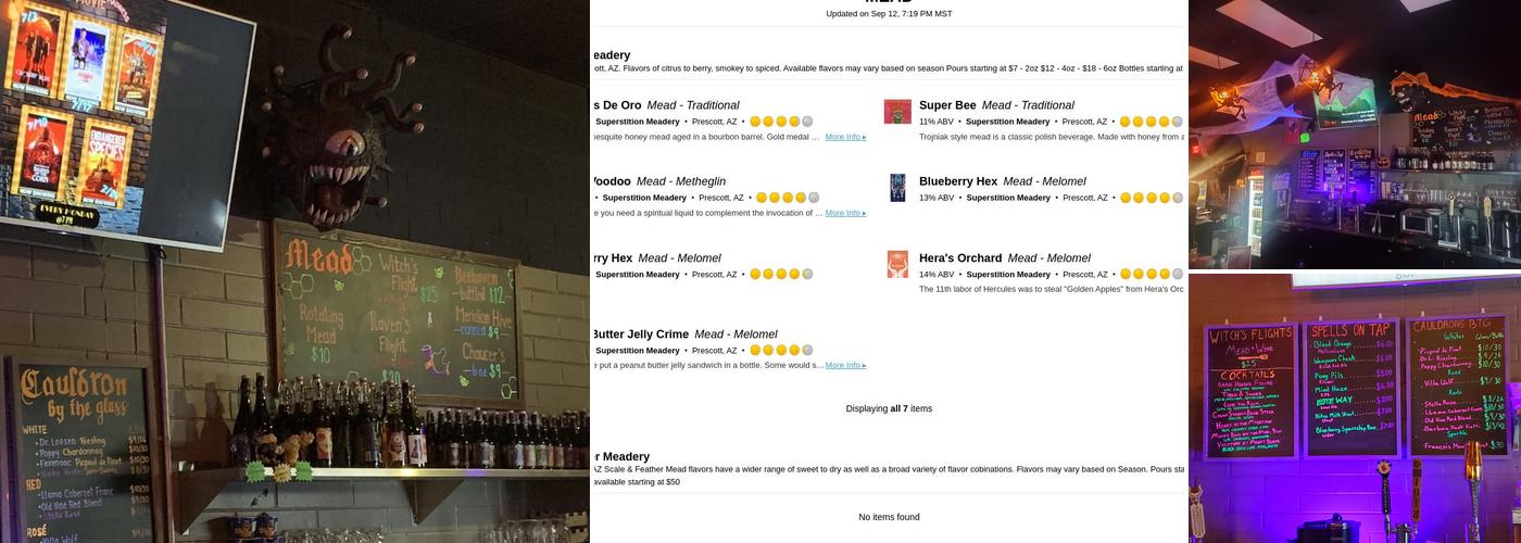 Short Rest Tavern Menu