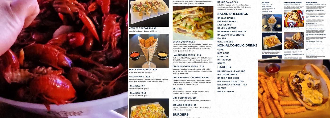 Overtime Lounge Menu