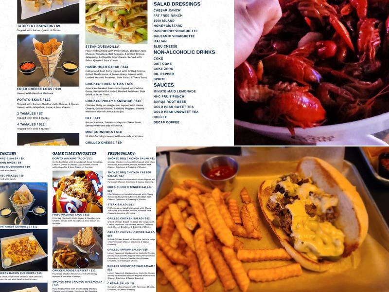 Overtime Lounge Menu