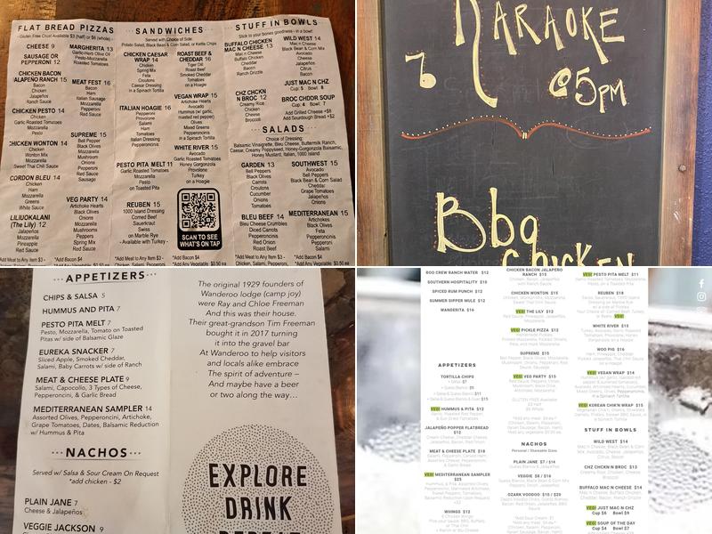 Gravel Bar at Wanderoo Lodge Menu