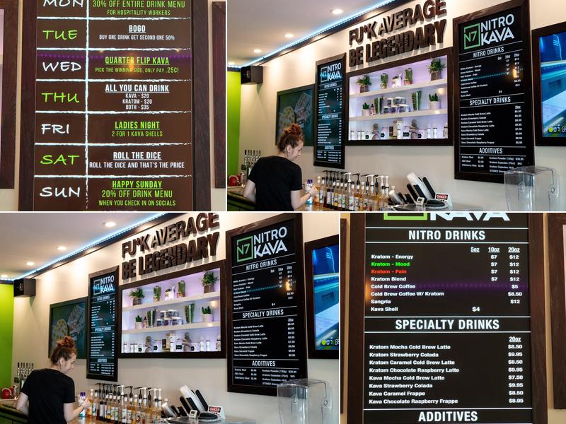 N7 Nitro Kava Bar Dunedin Menu