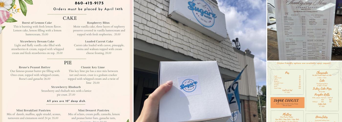 Sugarz Bakery Menu