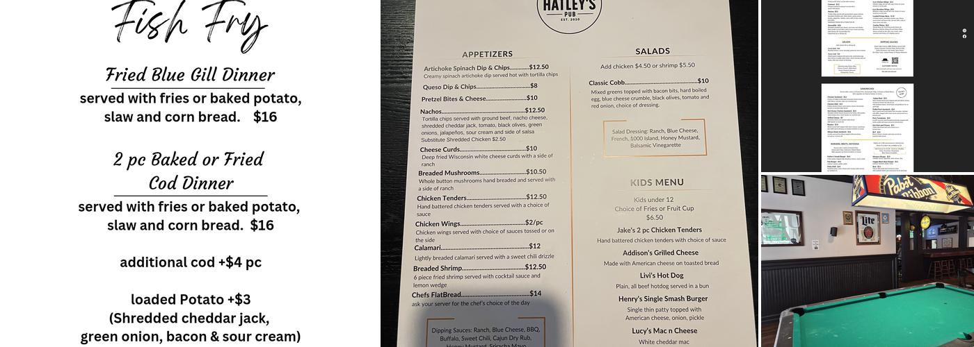 Hatley's Pub Menu