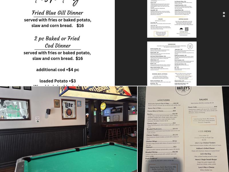 Hatley's Pub Menu