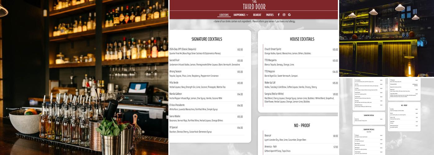 The Third Door Menu
